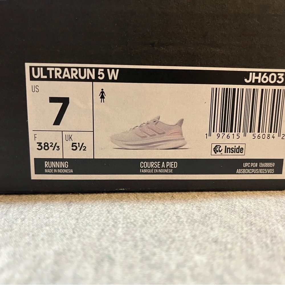 Adidas Ultrarun 5 W Almost Pink/ White Women's Size 7 JH6037 - Picture 11 of 11